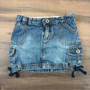 Y2K Cherokee Toddler Denim Cargo Skirt Medium Wash Size 18 Months